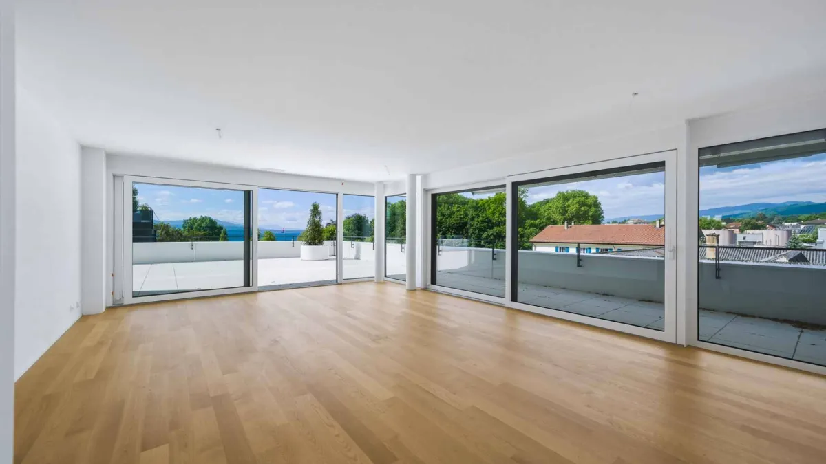 Appartement neuf de  standing - 4.5 pièces en angle avec terrasse de 164m²