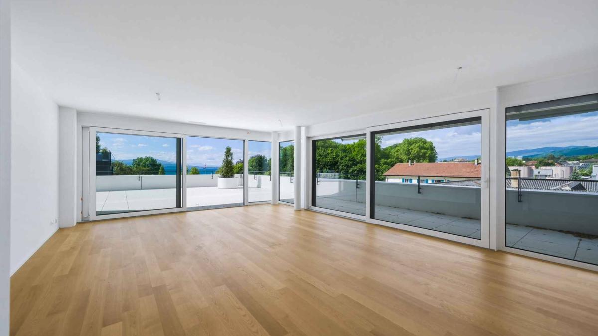 Appartement neuf de  standing - 4.5 pièces en angle avec terrasse de 164m²