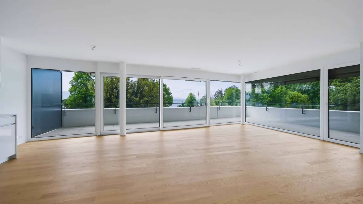 Appartement neuf de standing - 4.5 pièces en angle avec balcon de 76m² - Vue lac