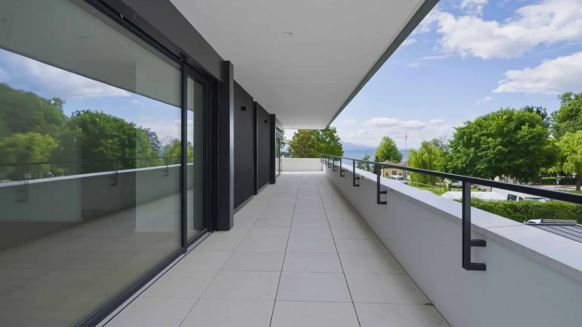 Appartement neuf de standing - 4.5 pièces en angle avec balcon de 76m² - Vue lac