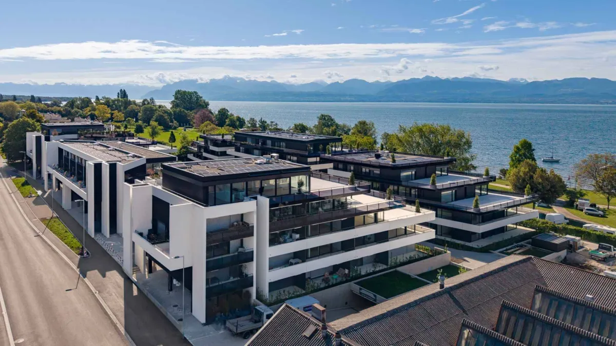 Appartement neuf de standing - 4.5 pièces en angle avec balcon de 76m² - Vue lac