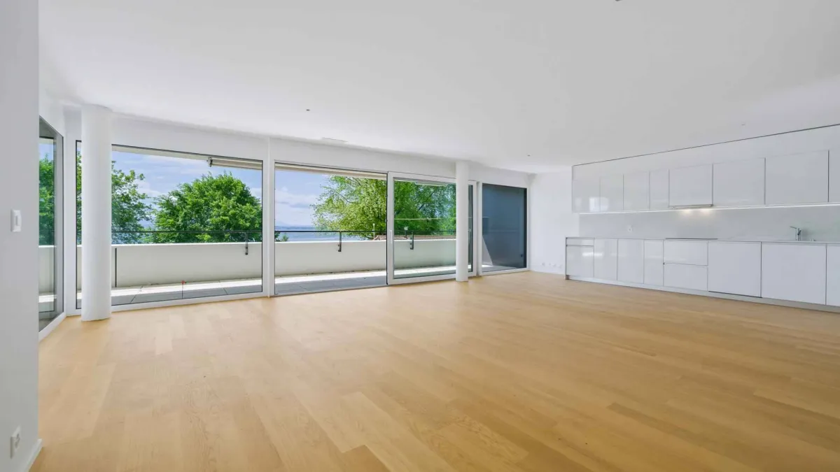 Appartement neuf de standing - 4.5 pièces en angle avec balcon de 76m² - Vue lac