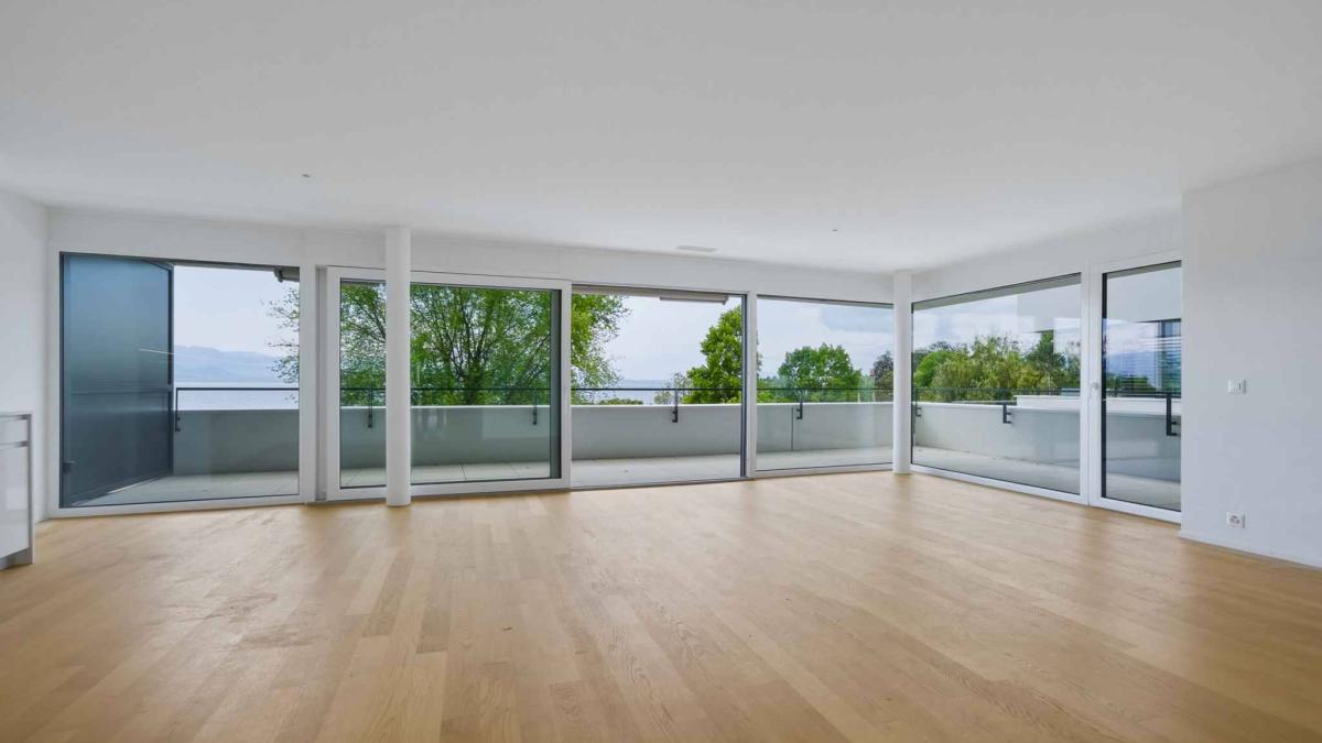 Appartement neuf de standing - 4.5 pièces en angle avec balcon de 76m² - Vue lac