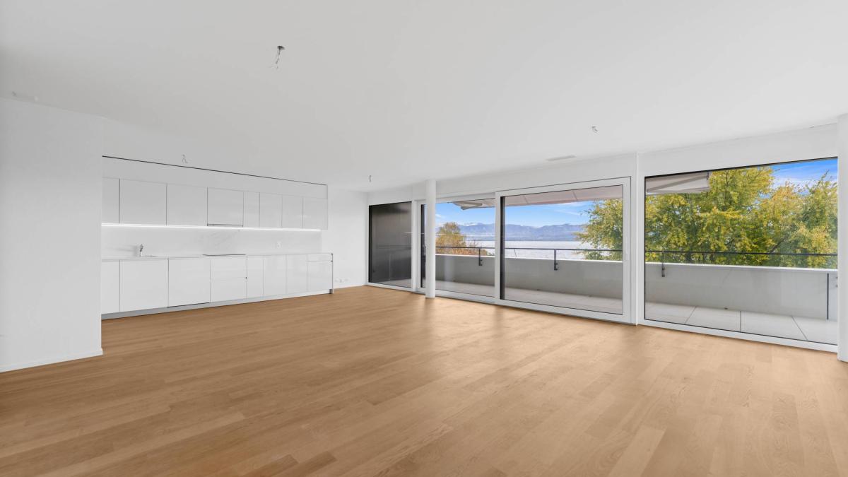 Appartement neuf de standing - 4.5 pièces en angle avec balcon de 76m² - Vue lac