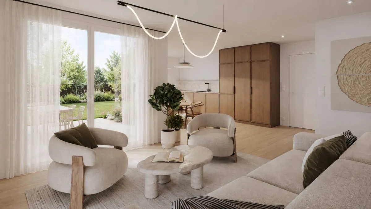 Appartement de 4,5 pièces avec grand jardin de 140m2