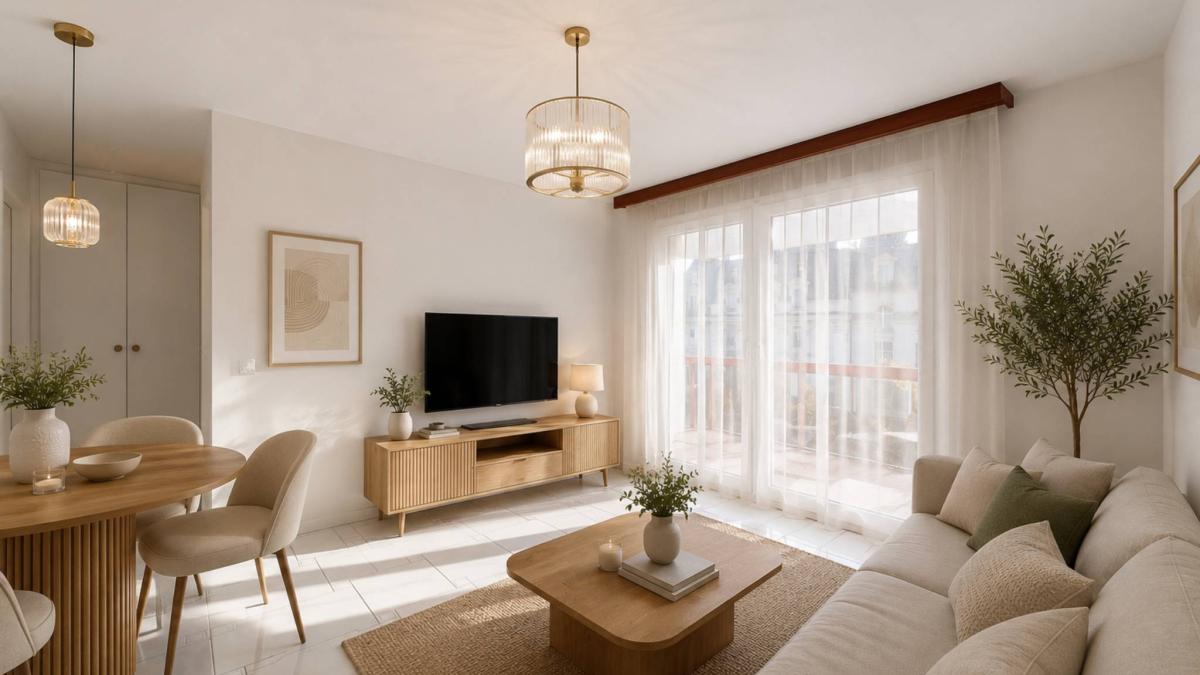 Bel appartement de 2,5 pièces avec balcon exposé plein sud.