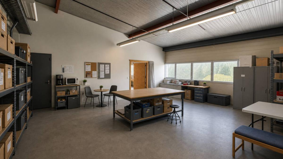 Surface d'atelier-show-room idéalement situé dans zone en périphérie de Bussigny 