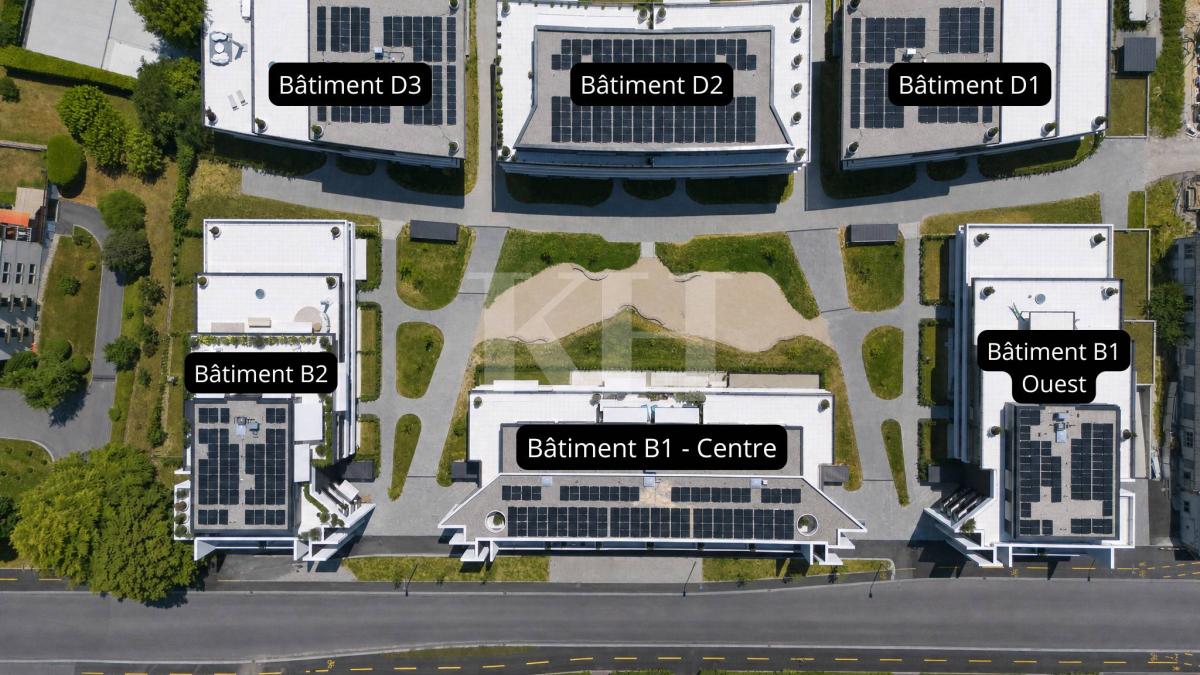 Grand 3,5 pièces traversant avec deux espaces extérieurs.