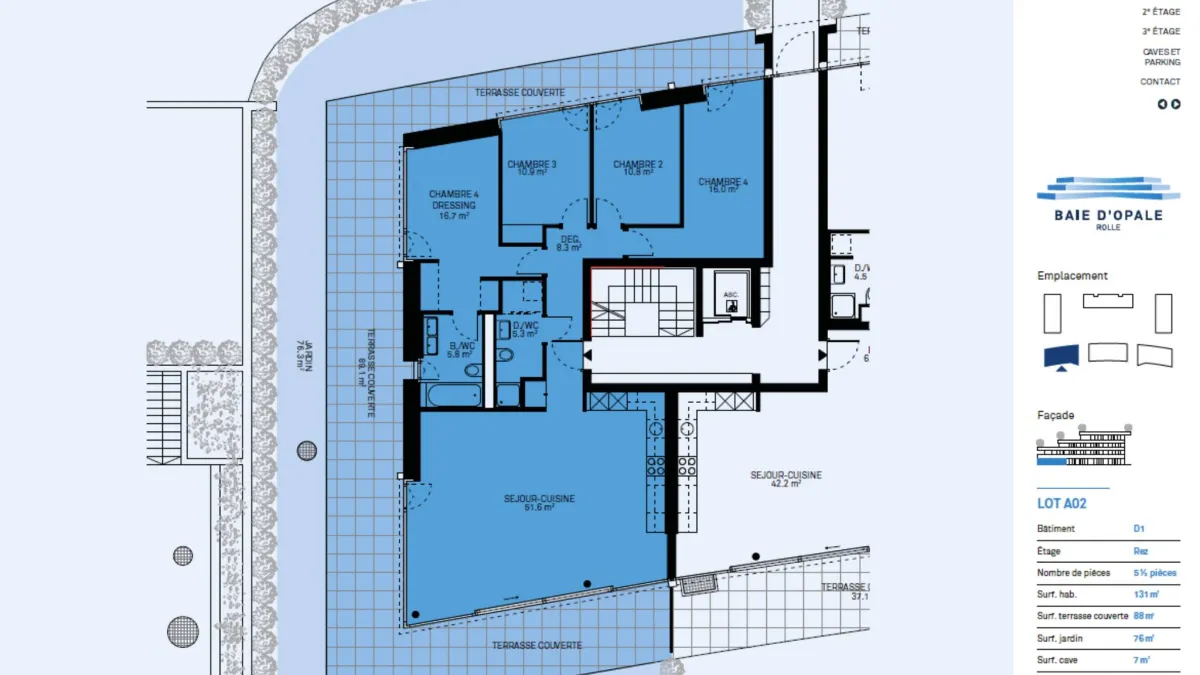 Appartement de 5,5 pièces neuf avec magnifiques finitions en rez de jardin !