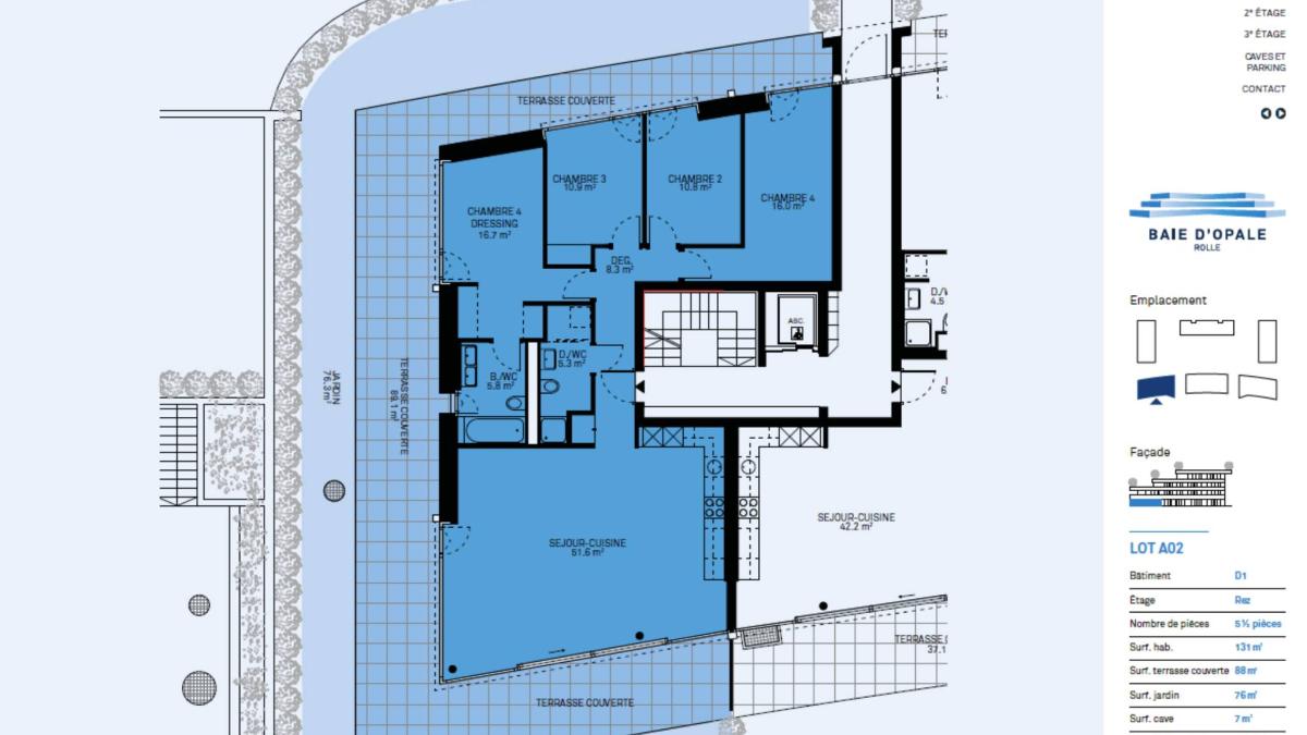 Appartement de 5,5 pièces neuf avec magnifiques finitions en rez de jardin !