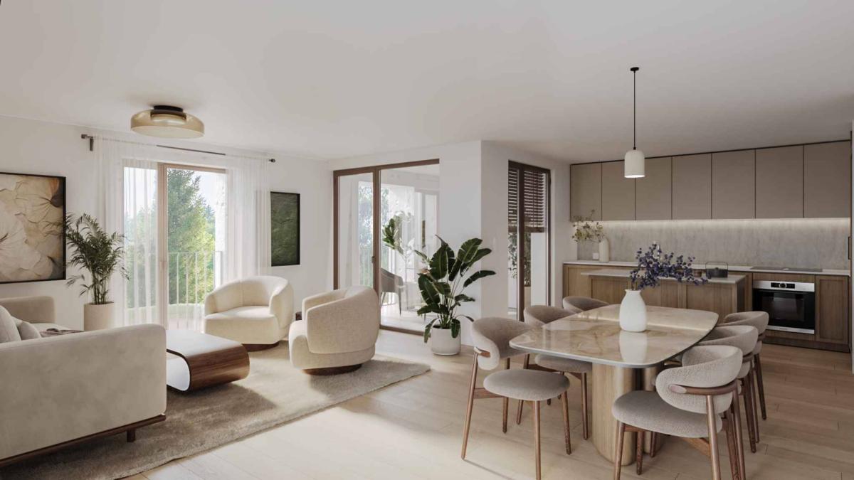 Grand appartement de 4,5 pièces neuf orienté plein sud au coeur de la ville !
