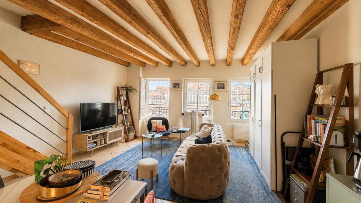 Duplex de 2,5 pièces au centre-ville avec terrasse