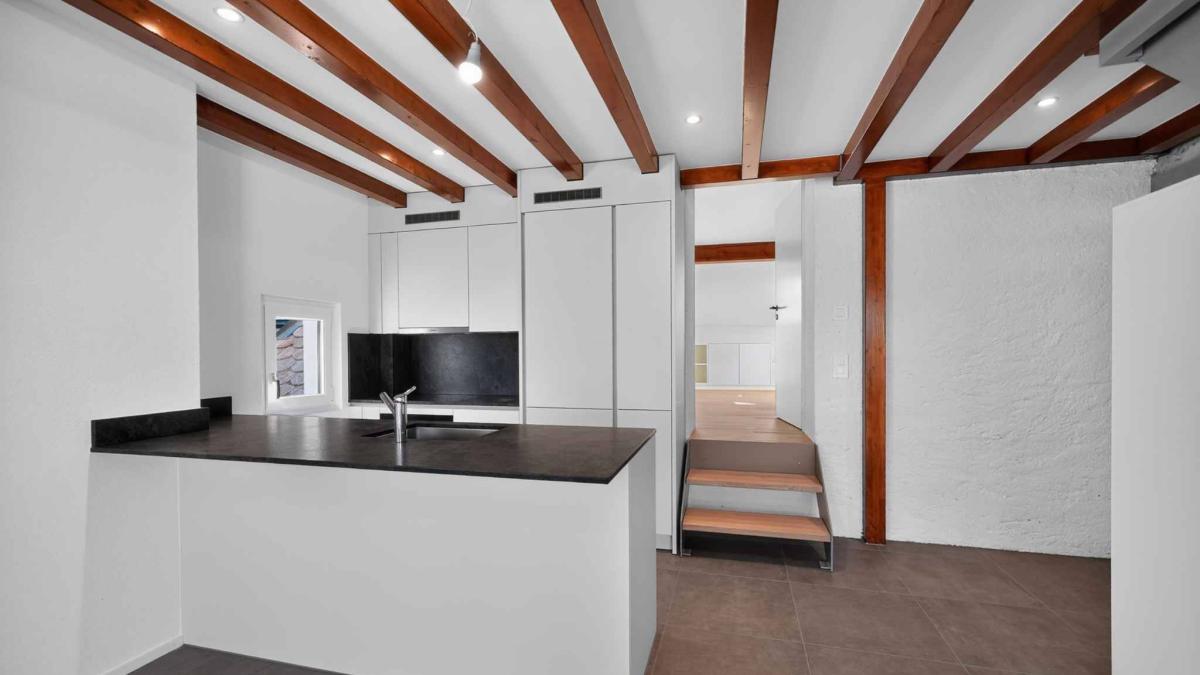 Magnifique duplex avec mezzanine et poutres apparentes