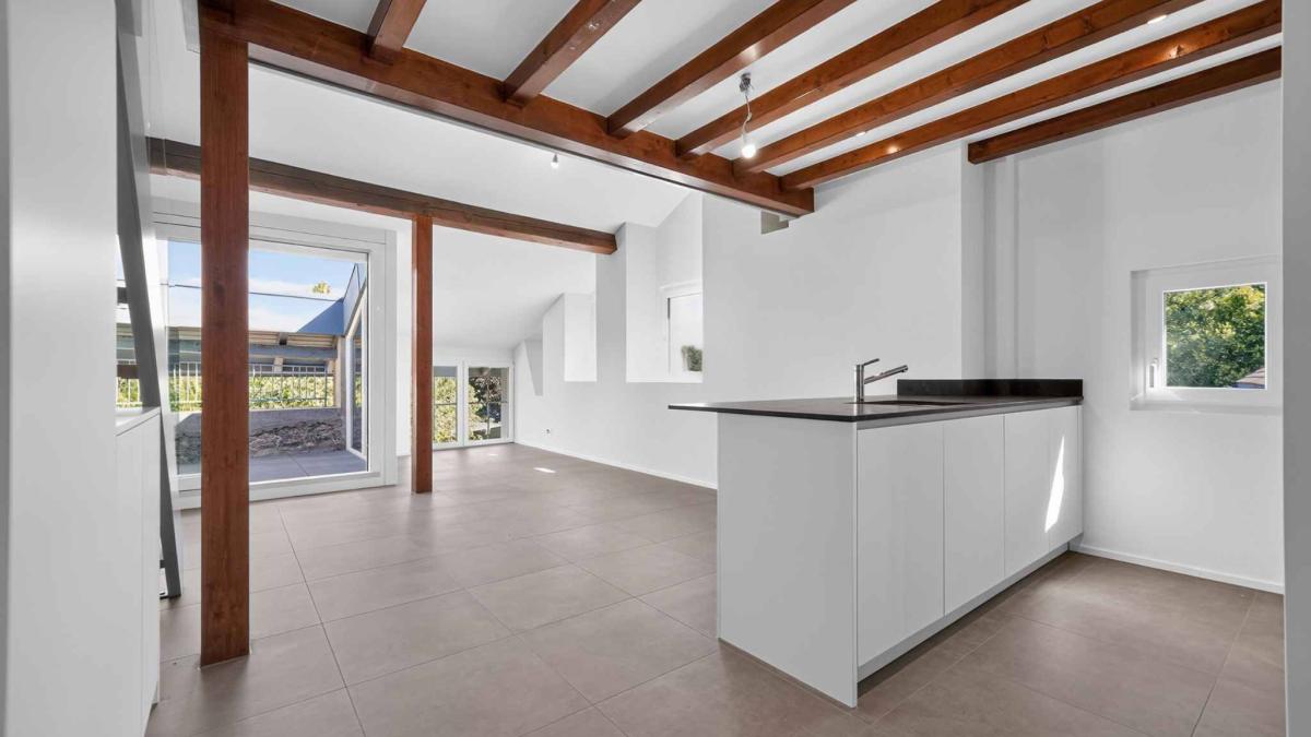 Magnifique duplex avec mezzanine et poutres apparentes