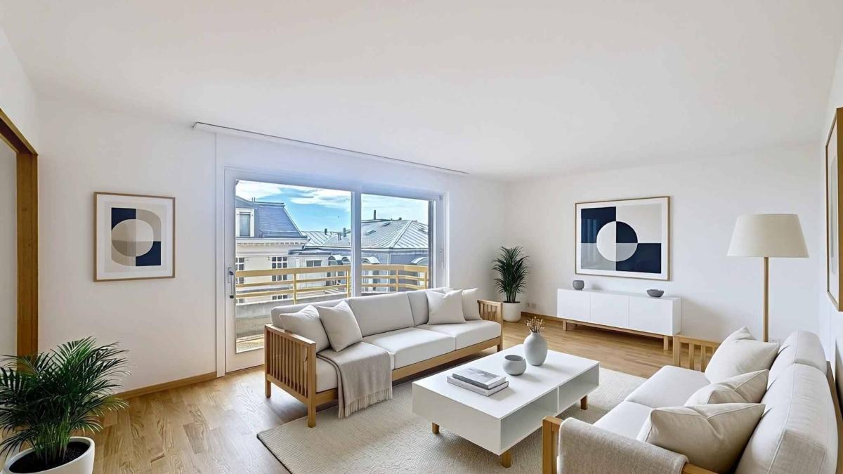 Au dernier étage - Grand 3.5 pièces sur 1 niveau de 79 m2 + balcon 