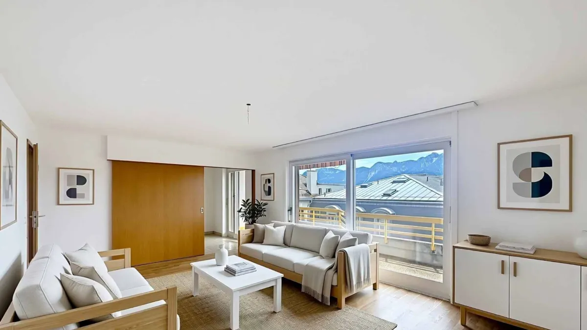 Au dernier étage - Grand 3.5 pièces sur 1 niveau de 79 m2 + balcon 