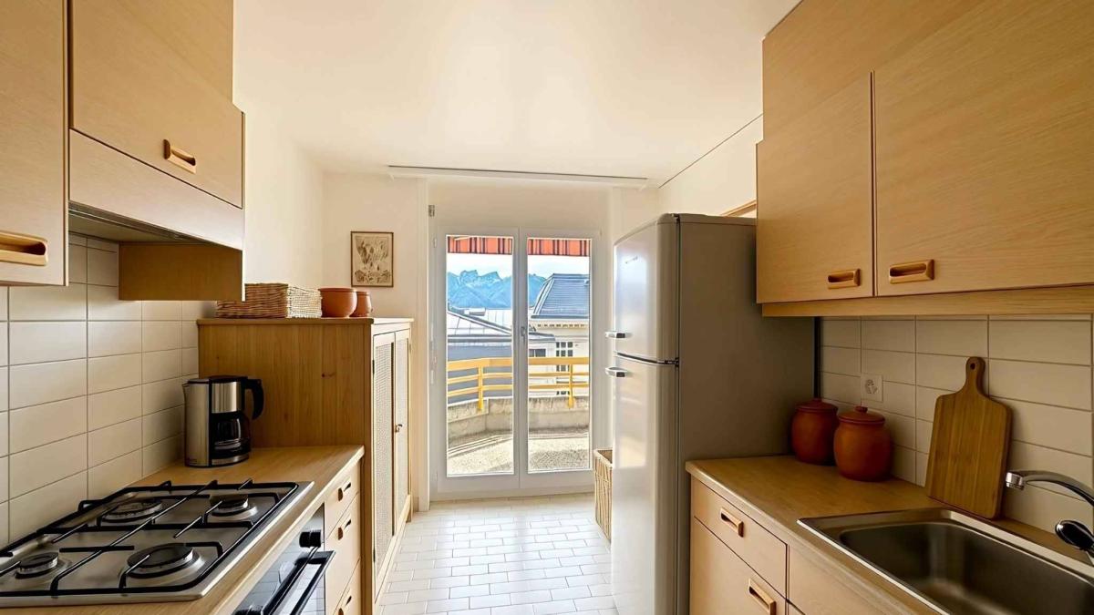 Au dernier étage - Grand 3.5 pièces sur 1 niveau de 79 m2 + balcon 