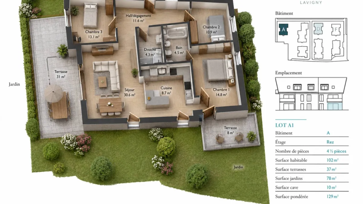 Nouvelle Promotion! Appartements de 3.5 à 5.5 pièces avec terrasses et balcons 