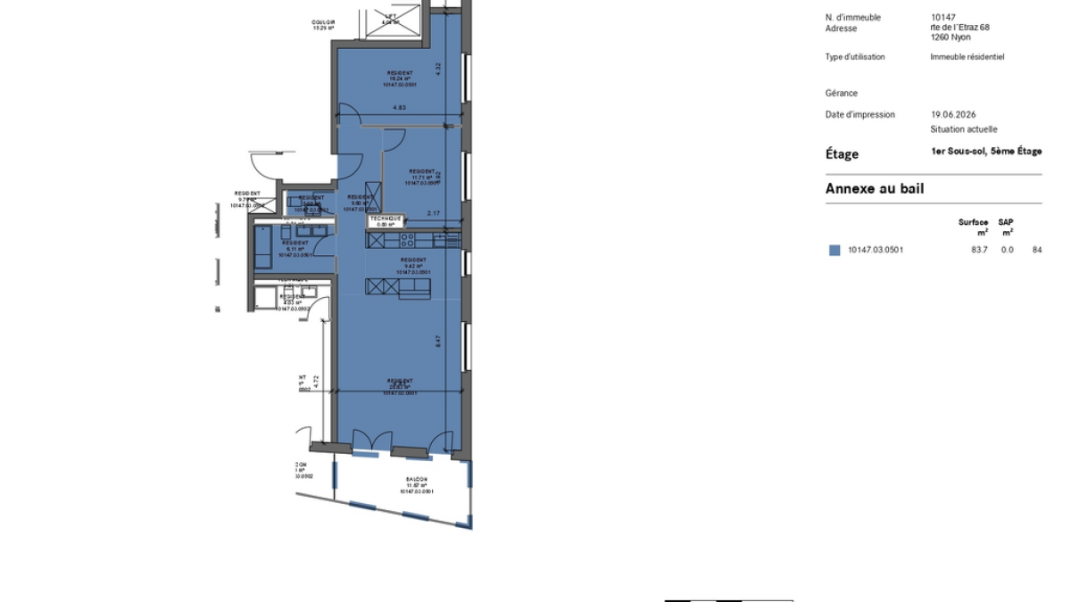Bel appartement de 3.5 pièces avec balcon sis à Nyon