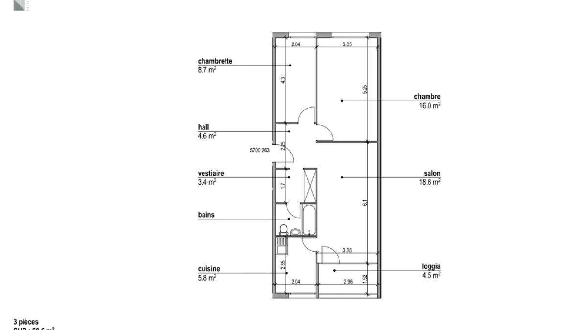 Appartement de 3 pièces à louer à Nyon