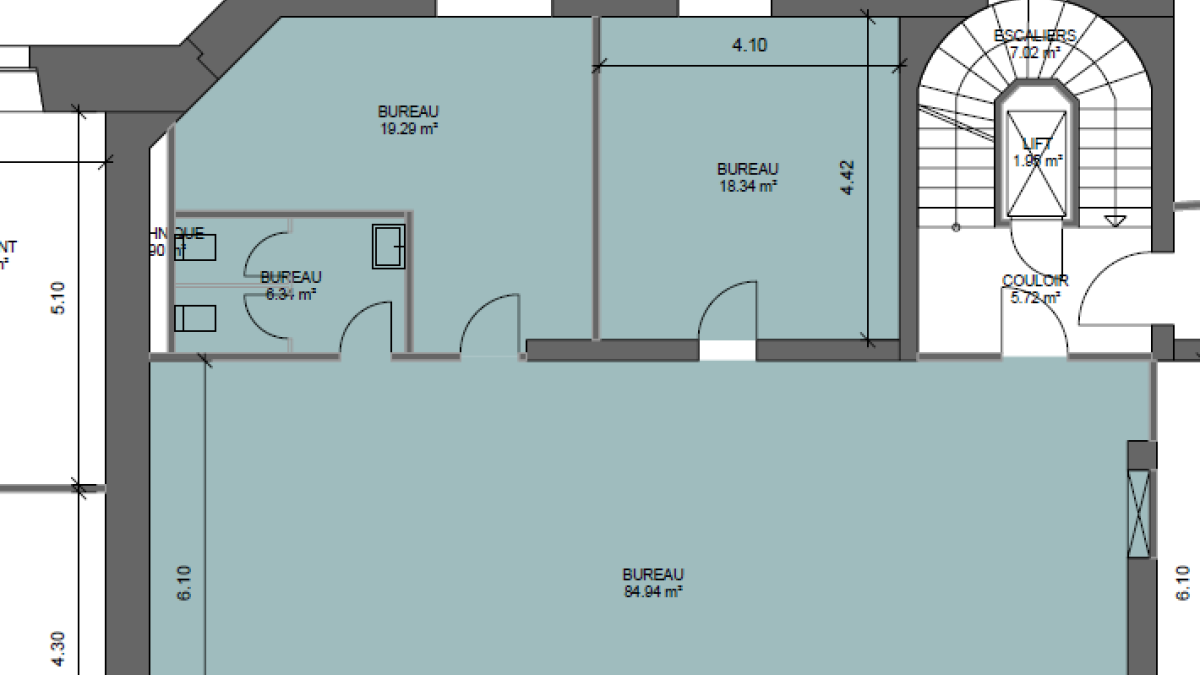 Bureaux au coeur du centre-ville de Lausanne