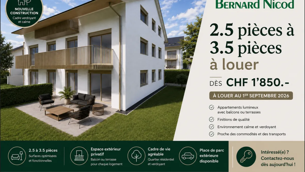 Appartements neufs de 2.5 pièces dans un quartier idéal à Prilly
