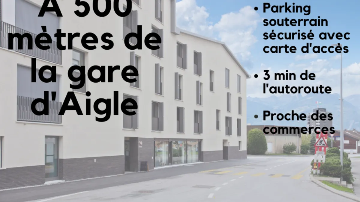 Place de parc moto souterraine à louer