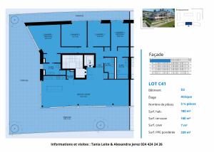 UNIQUE! Attique de 5.5 pièces de 180m2 bénéficiant d'un rooftop terrasse de 168m2 avec vue panoramique sur le lac et les Alpes
