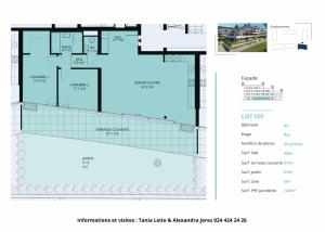 Appartement neuf 3.5 pièces de 120m2 avec terrasse de 37m2 et jardin privatif de 51m2
