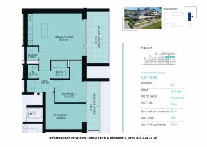 Appartement neuf de 3.5 pièces avec 2 balcons couverts