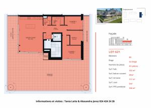 Luxueux 4.5 pièces d'angle de 168m2 avec terrasse de 117m2 au 2ème étage