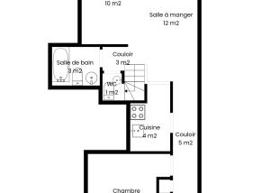 Appartement de 3.5 pièces de 63m2 en duplex dans les combles avec balcons et vue imprenable