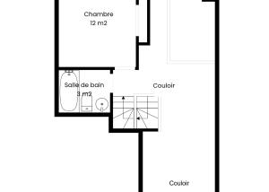 Appartement de 3.5 pièces de 63m2 en duplex dans les combles avec balcons et vue imprenable