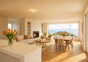 Villa contemporaine avec vue panoramique sur le lac