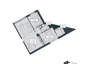 TRES GRAND 3.5 PCES NEUF DE 81 m2