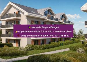 3.5 pièces d'angle neuf avec balcon à Denges