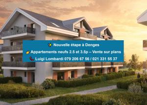 3.5 pièces neuf sous-combles avec balcon à Denges