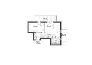 Bel appartement neuf de 2.5 pièces en angle avec deux grands balcons