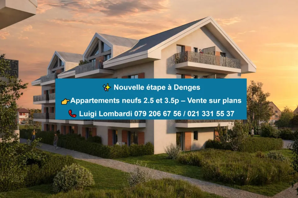 2,5 pièces neuf en angle avec 2 balcons