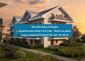 2,5 pièces neuf en angle avec 2 balcons