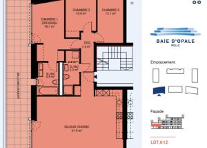 Appartement neuf de standing - 4.5 pièces en angle avec balcon de 76m² - Vue lac
