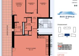 Appartement neuf de standing - 4.5 pièces en angle avec balcon de 76m² - Vue lac