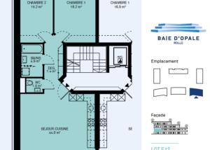 Appartement neuf traversant de 3.5 pièces avec deux balcons - Vue lac Léman