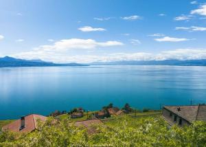 Élégante villa provençale avec piscine et vue panoramique sur le lac Léman et les Alpes