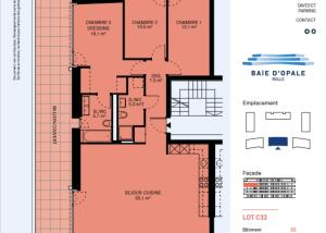Appartement de 4,5 pièces de standing.
Vue sur lac et grand balcon couvert de 76m2.