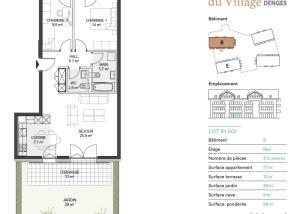 Appartement 3,5 pièces neuf en rez-de-jardin avec terrasse.
