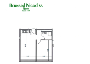 Appartement de 2 pièces sis à Nyon